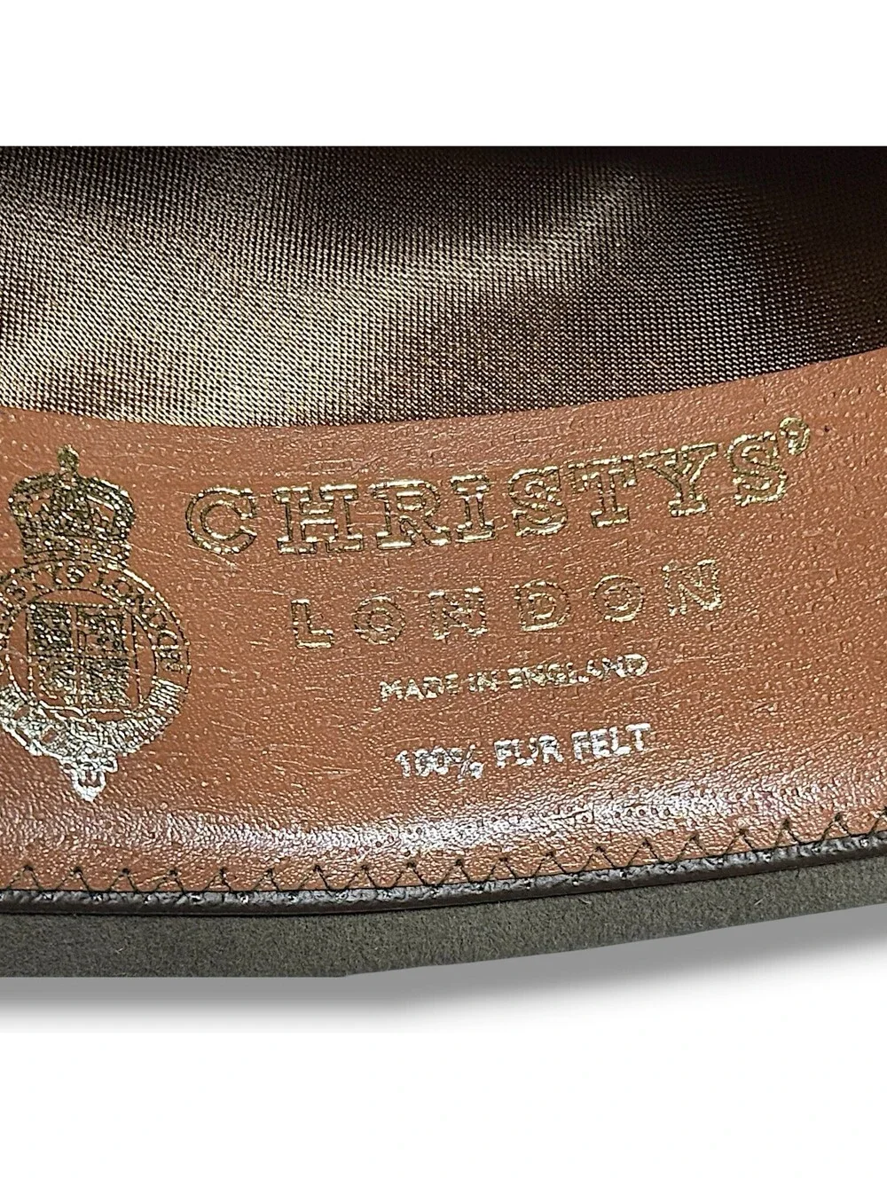 Vintage Christys London Clifton Fedora 7 3/8 Fur Felt Harrods England Brown